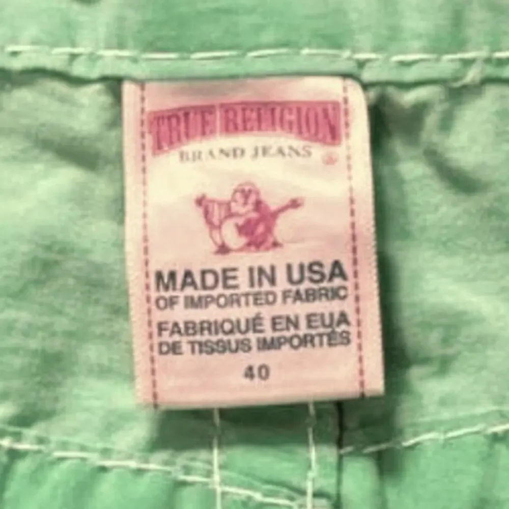 True Religion Cotton Blend Cargo Utility Streetwear Green Shorts | Size 40